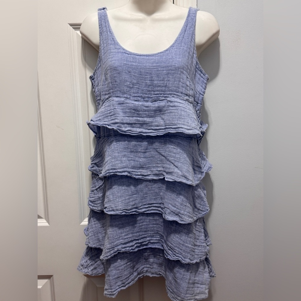 MICHAEL Michael Kors Blue Ruffled Mini Dress size 8